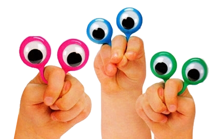 hand puppet with eyes