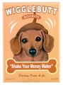 dachshund wigglebutt retro pet magnet