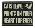 cats leave paw prints wall art