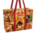 retro bicycle recycled travel  tote bag