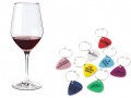 retro  rock guitar pick wine charms