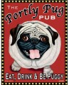 portly pug retro art print